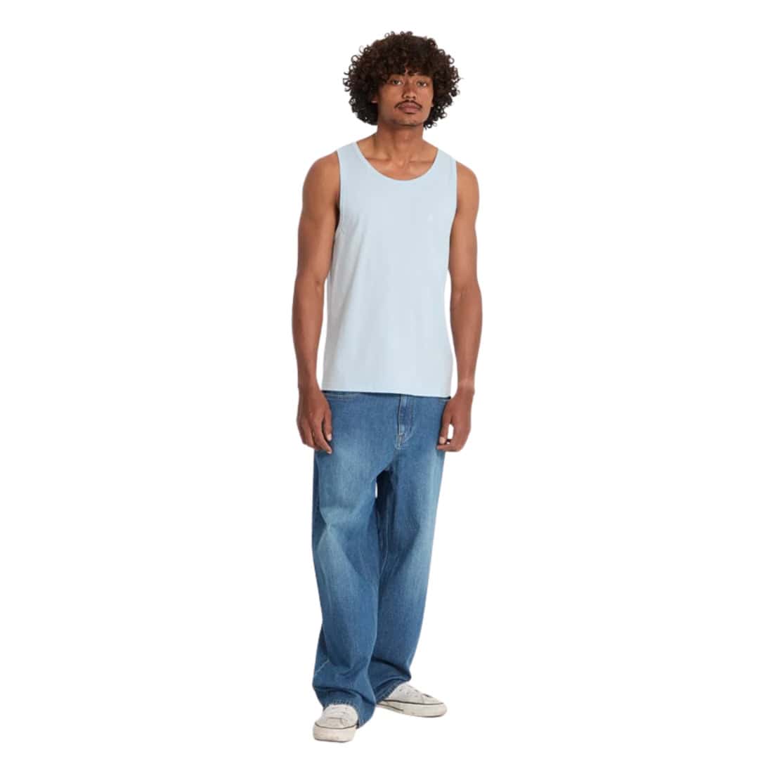 Volcom Stone Blanks Tank Top Vest - Light Blue Acid - Mens Skate Brand Vest/Tank Top by Volcom