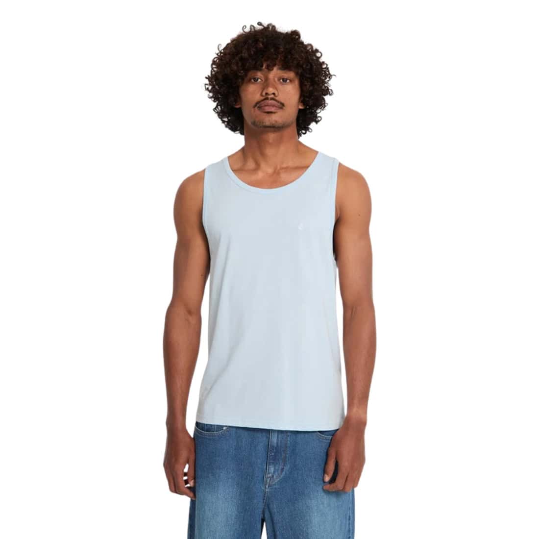 Volcom Stone Blanks Tank Top Vest - Light Blue Acid - Mens Skate Brand Vest/Tank Top by Volcom