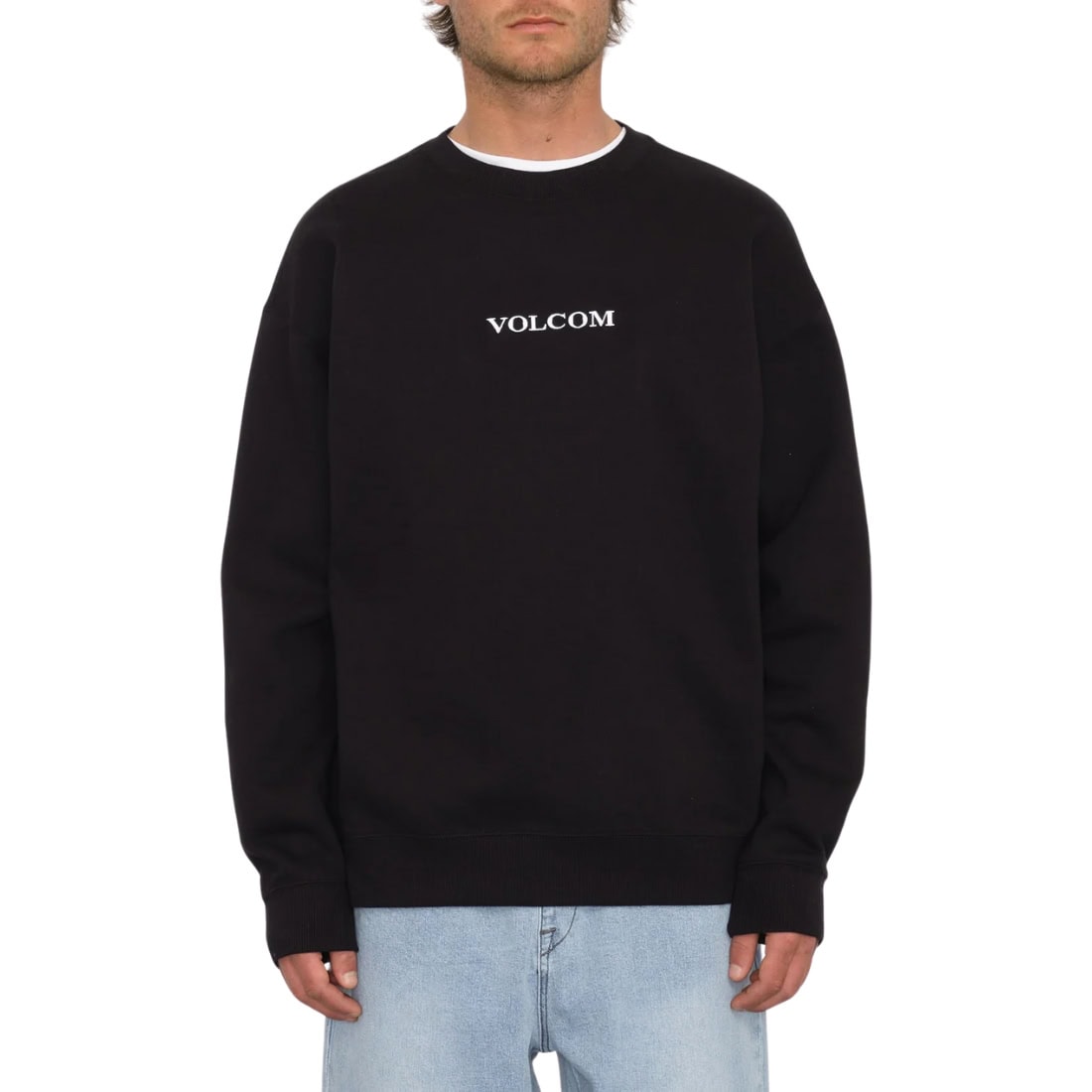 Volcom Stone Crew Fleece - Black - Mens Crew Neck Sweatshirt by Volcom