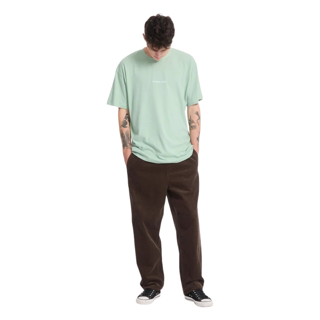 Volcom Stone Loose Fit T-Shirt - Ice Green - Mens Graphic T-Shirt by Volcom