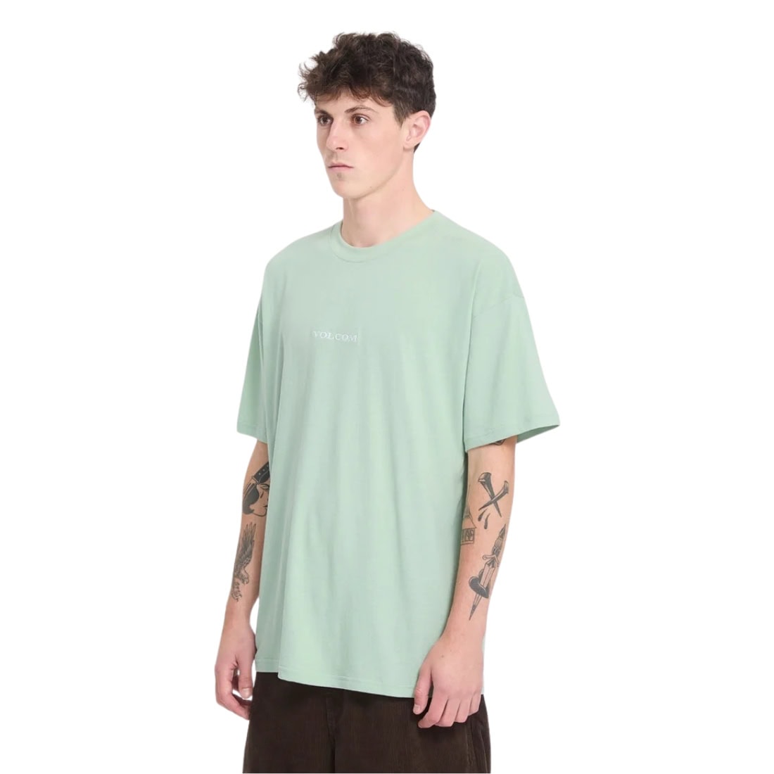 Volcom Stone Loose Fit T-Shirt - Ice Green - Mens Graphic T-Shirt by Volcom