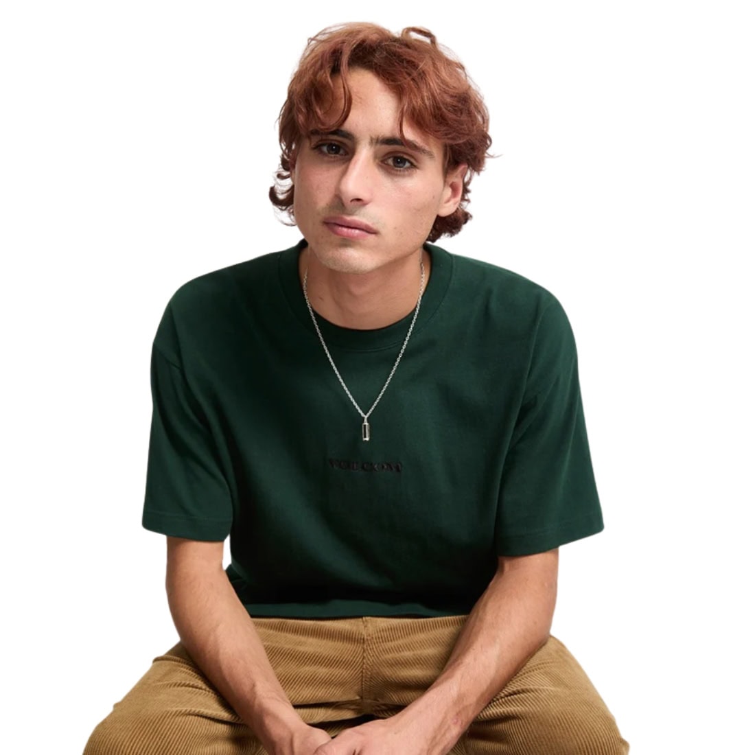 Volcom Stone Loose Fit T-Shirt - Scarab - Mens Plain T-Shirt by Volcom
