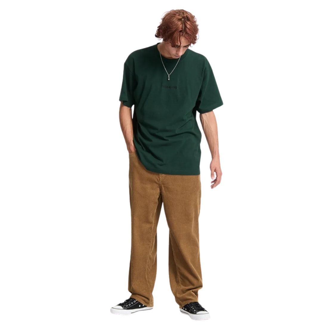 Volcom Stone Loose Fit T-Shirt - Scarab - Mens Plain T-Shirt by Volcom
