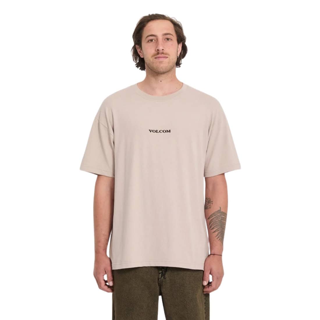 Volcom Stone Loose T-Shirt - Bark Brown - Mens Plain T-Shirt by Volcom