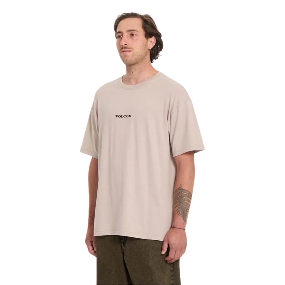 Volcom Stone Loose T-Shirt - Bark Brown - Mens Plain T-Shirt by Volcom