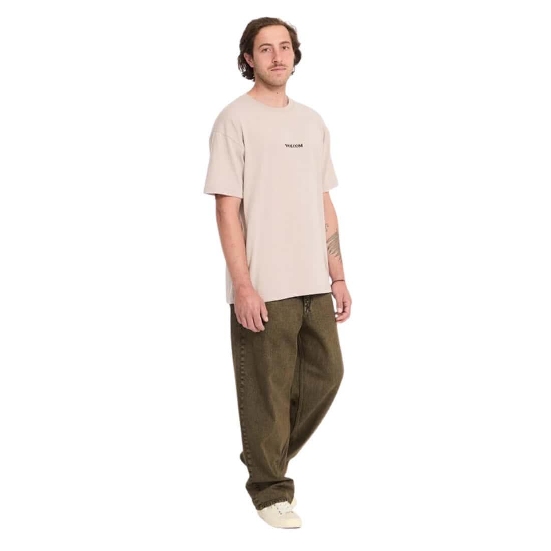 Volcom Stone Loose T-Shirt - Bark Brown - Mens Plain T-Shirt by Volcom
