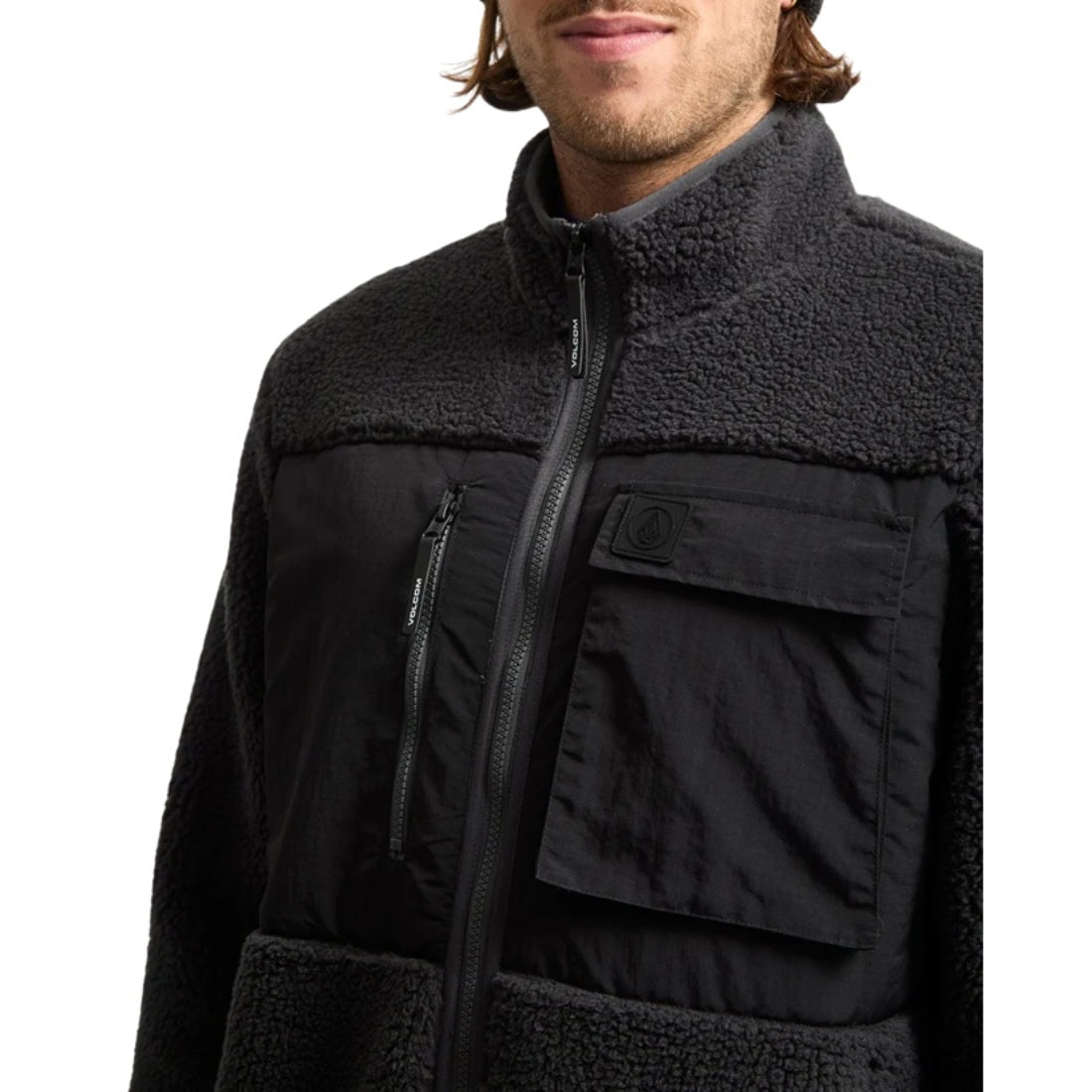 Volcom Storm Stone Zip - Asphalt Black - Mens Zip Up Hoodie by Volcom