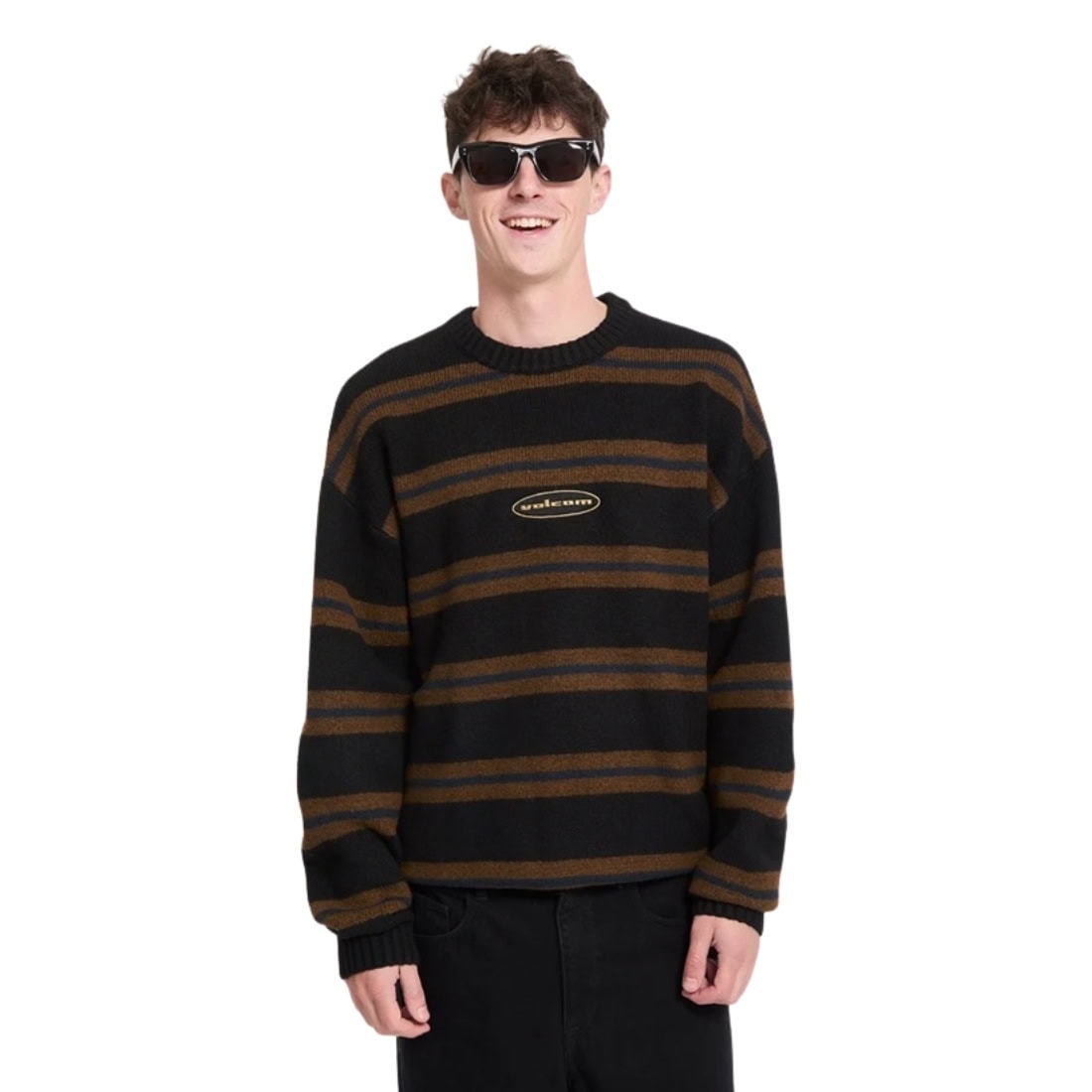 Volcom Striperstand Sweater - Black - Mens Knitwear by Volcom