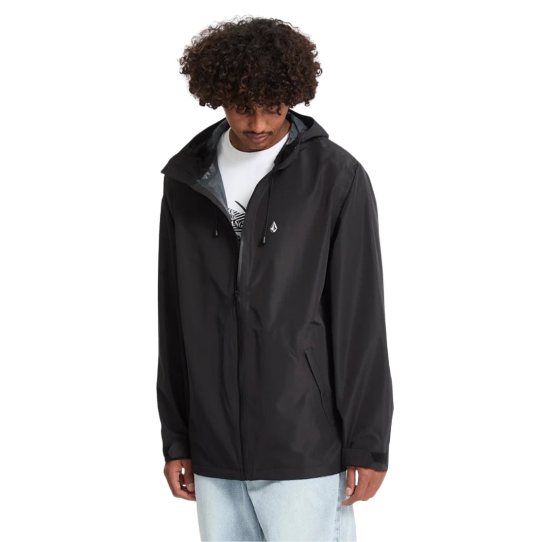 Volcom Thunder Stone 10K Jacket - Black - Mens Windbreaker/Rain Jacket by Volcom