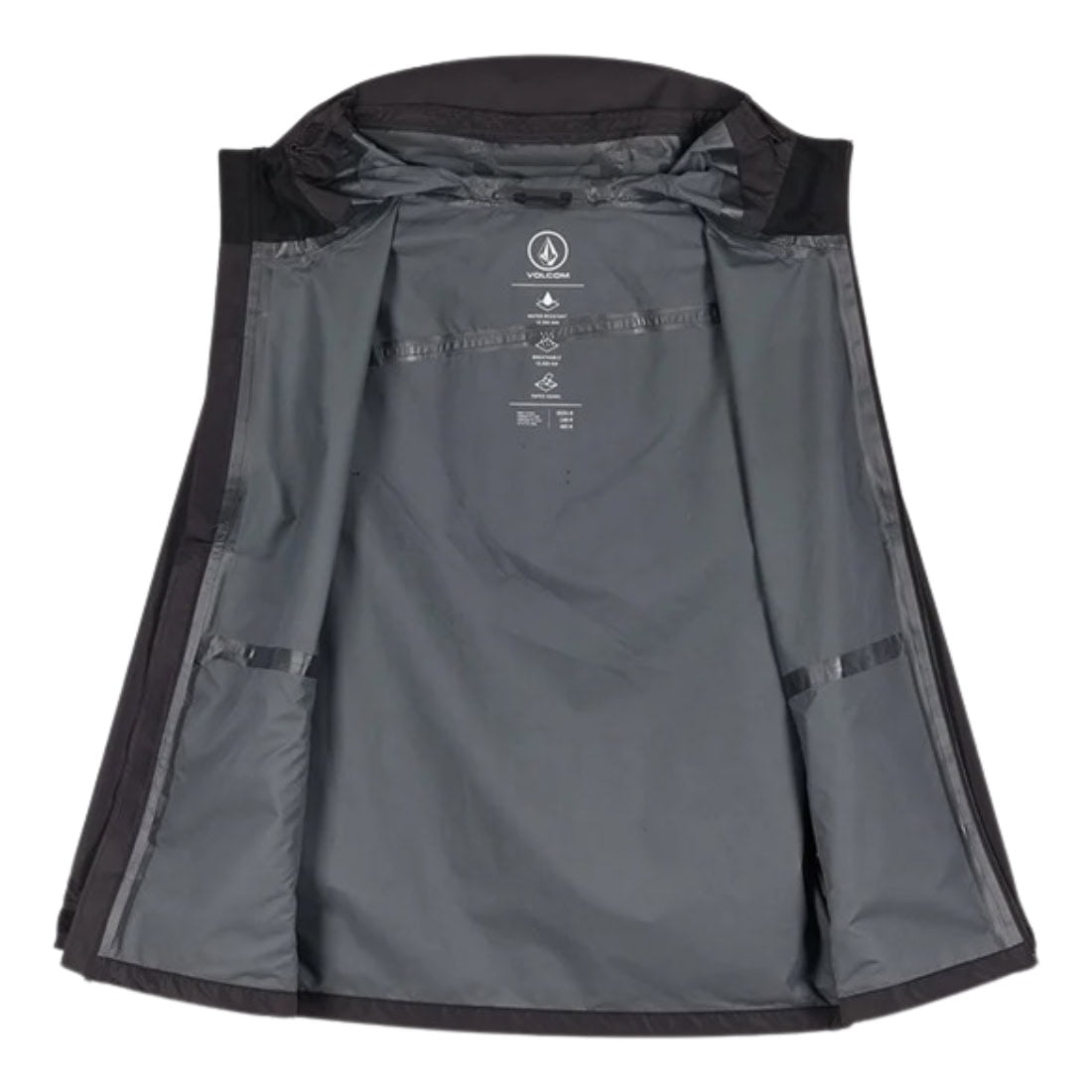 Volcom Thunder Stone 10K Jacket - Black - Mens Windbreaker/Rain Jacket by Volcom