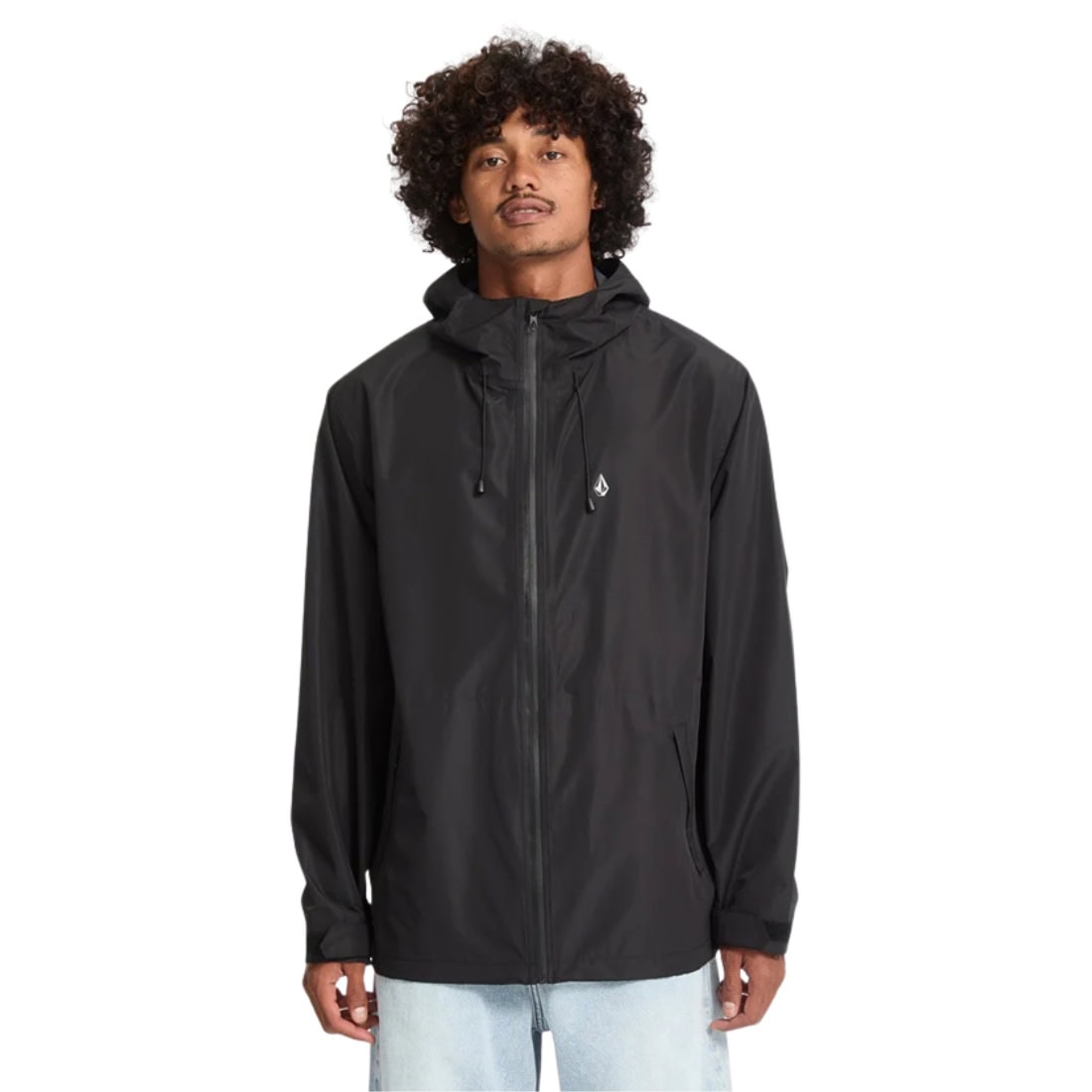 Volcom Thunder Stone 10K Jacket - Black - Mens Windbreaker/Rain Jacket by Volcom