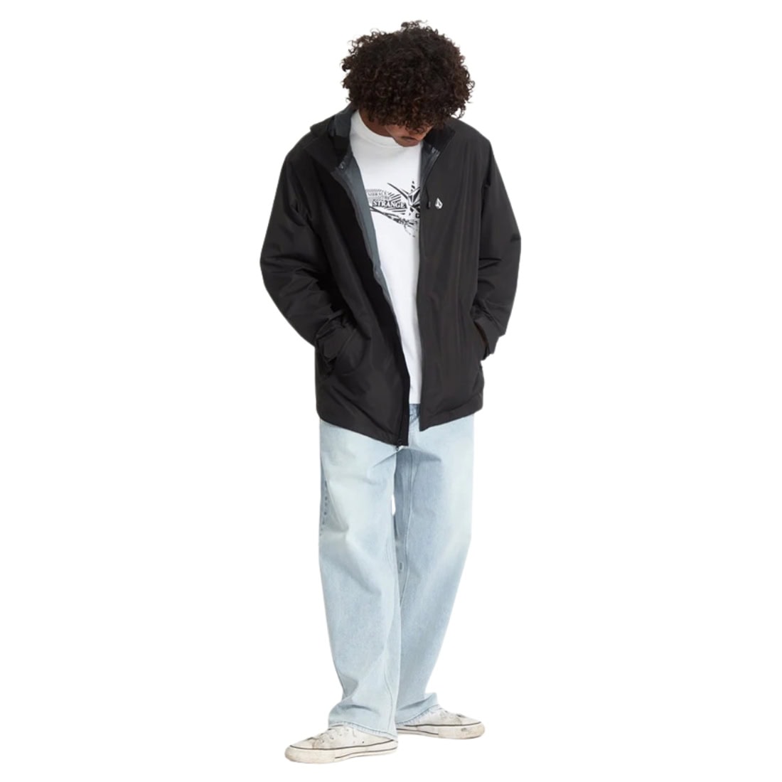 Volcom Thunder Stone 10K Jacket - Black - Mens Windbreaker/Rain Jacket by Volcom