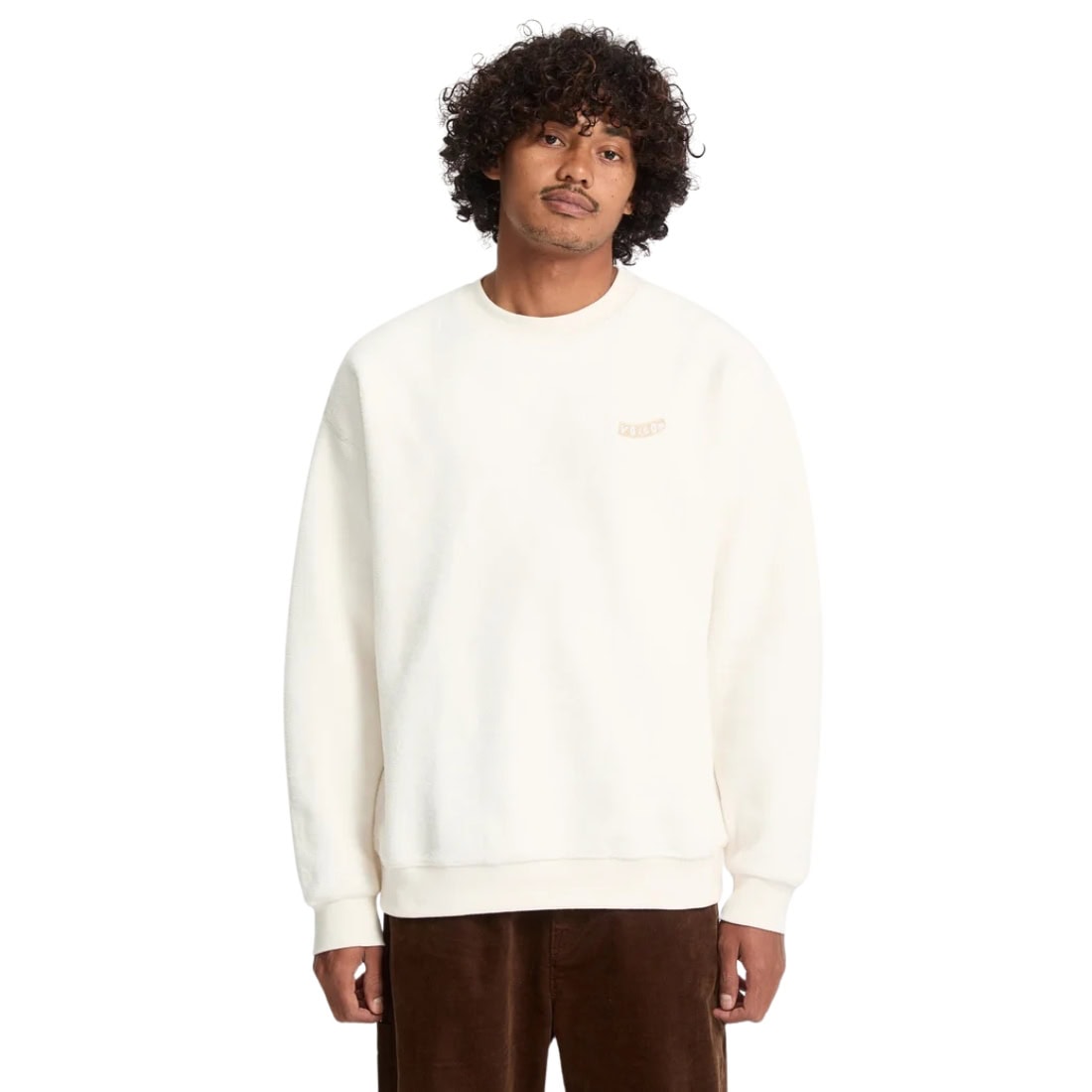 Volcom Too Kool Loose Crew - Dirty White FA26 - Mens Crew Neck Sweatshirt by Volcom