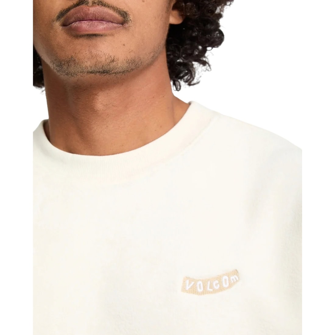 Volcom Too Kool Loose Crew - Dirty White FA26 - Mens Crew Neck Sweatshirt by Volcom