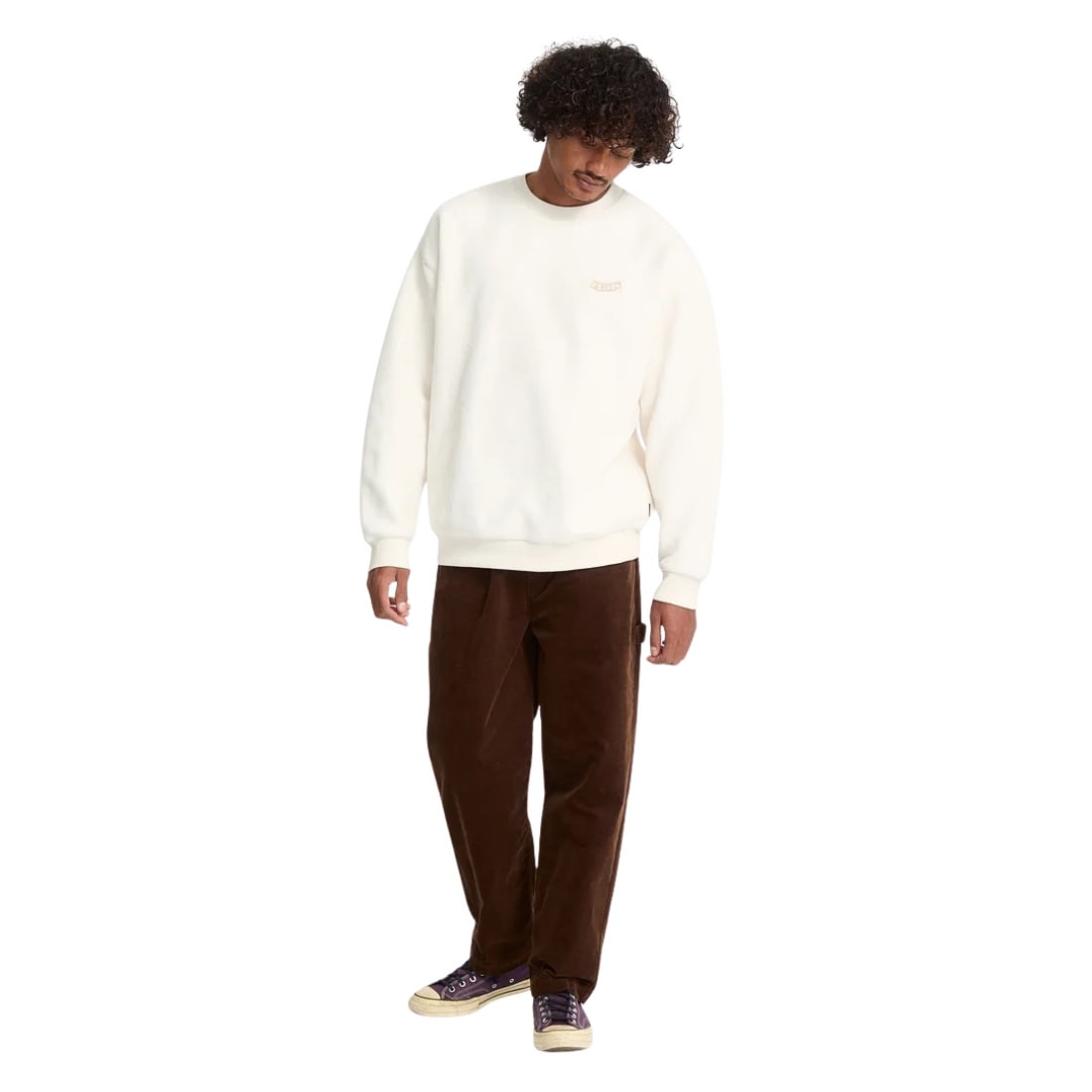 Volcom Too Kool Loose Crew - Dirty White FA26 - Mens Crew Neck Sweatshirt by Volcom