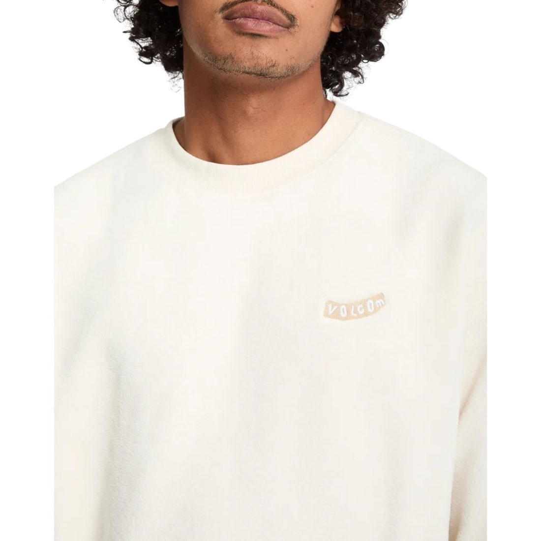 Volcom Too Kool Loose Crew - Dirty White FA26 - Mens Crew Neck Sweatshirt by Volcom