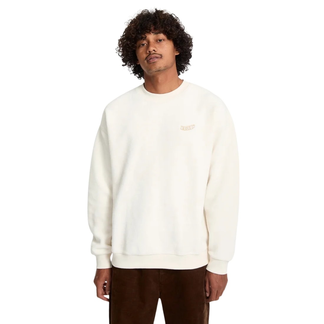 Volcom Too Kool Loose Crew - Dirty White FA26 - Mens Crew Neck Sweatshirt by Volcom