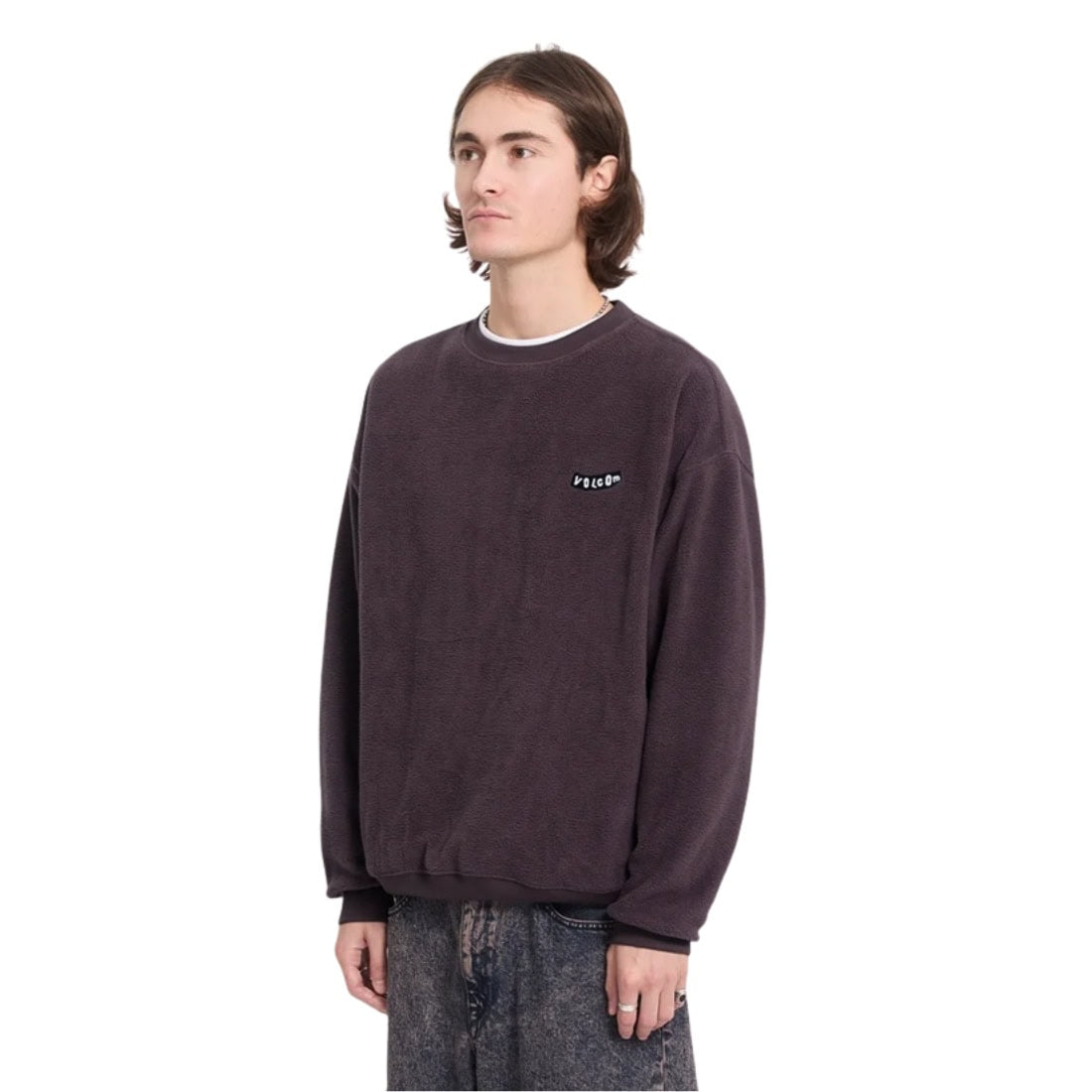 Volcom Too Kool Loose Crew - Raisin - Mens Crew Neck Sweatshirt by Volcom