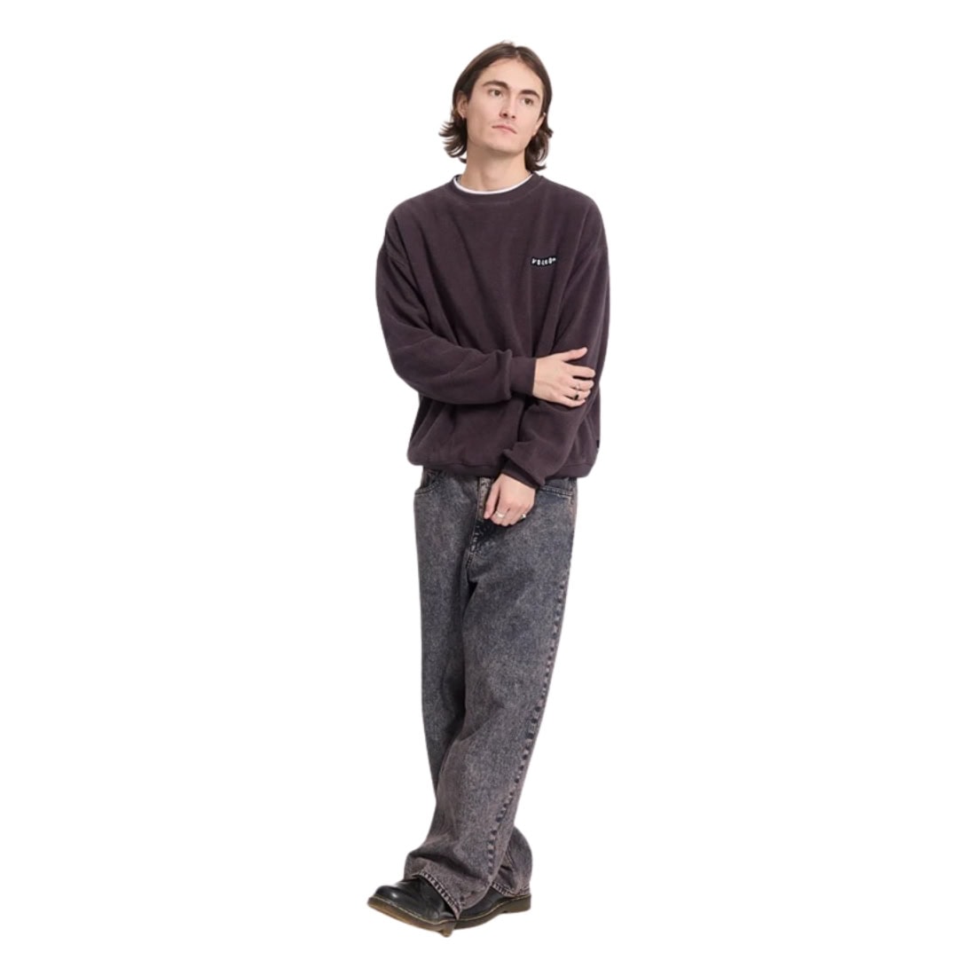 Volcom Too Kool Loose Crew - Raisin - Mens Crew Neck Sweatshirt by Volcom