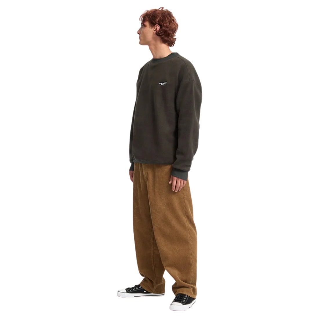 Volcom Too Kool Loose Fit Crew - Rinsed Black - Mens Crew Neck Sweatshirt by Volcom