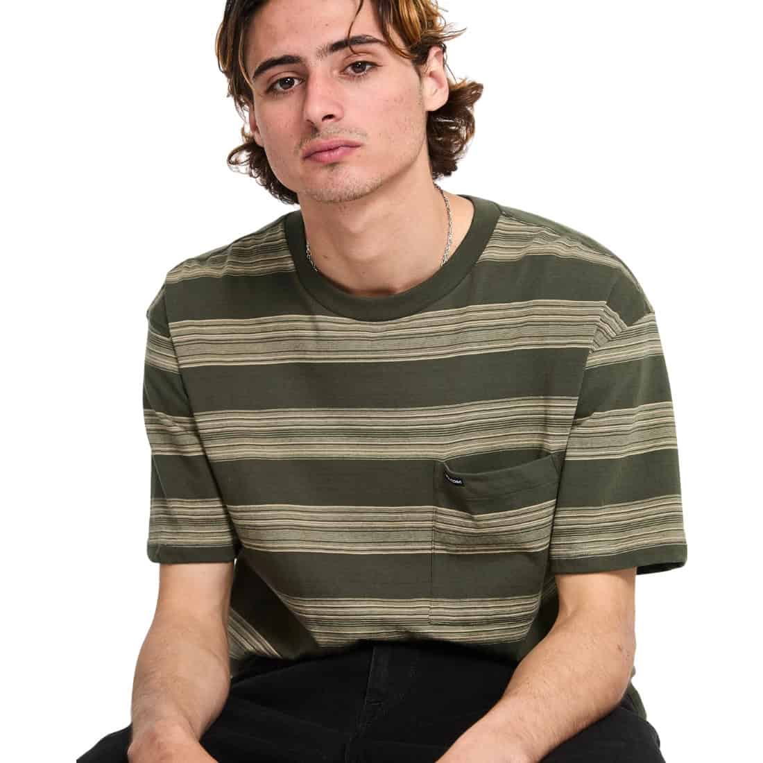 Volcom Twilight Crew - Squadron Green - Mens Pocket T-Shirt by Volcom