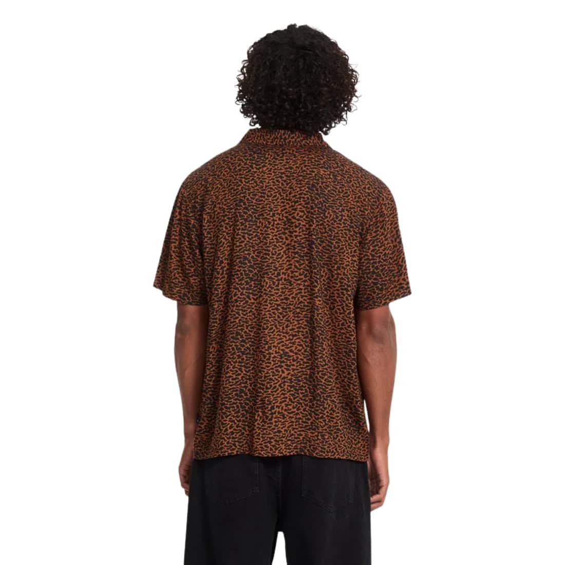 Volcom Utopias Print Short Sleeve Shirt - Brown Horn - Mens Casual Shirt by Volcom