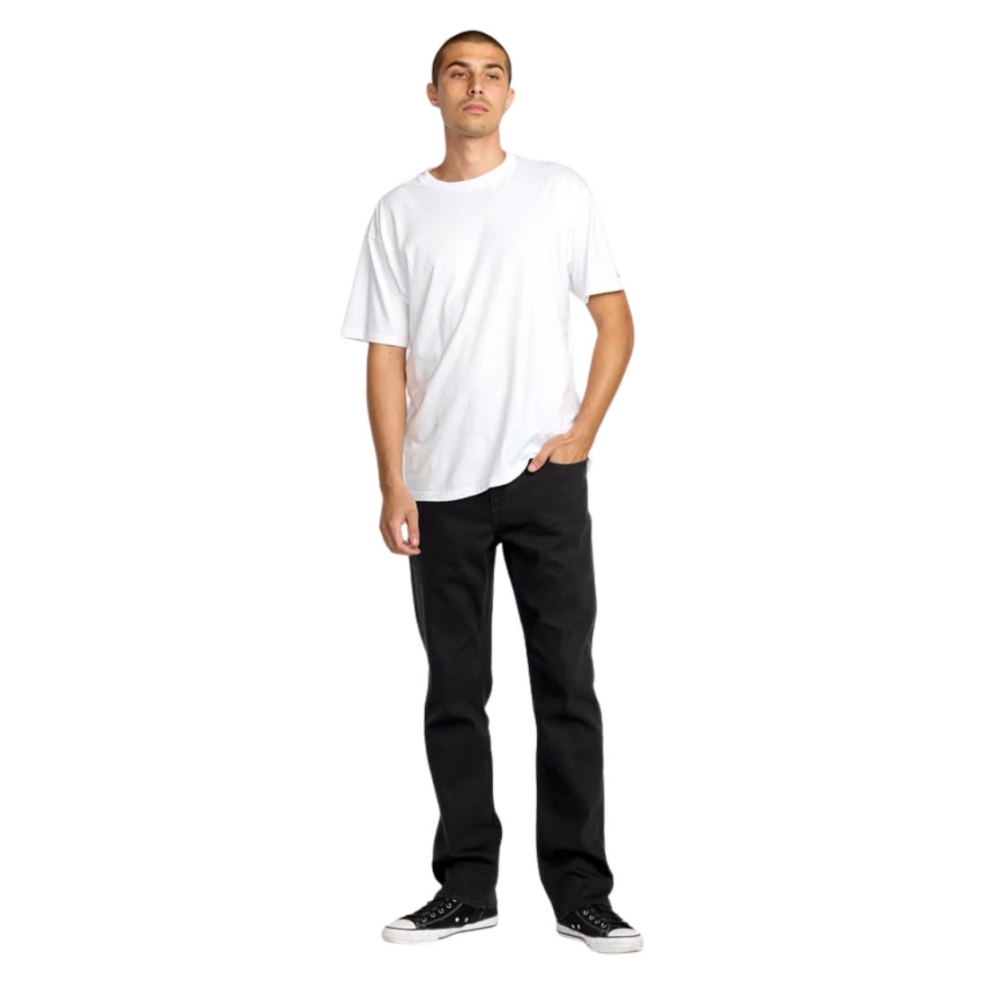 Volcom V Ent Pennywise Denim Jeans - Black On Black - Mens Regular/Straight Denim Jeans by Volcom