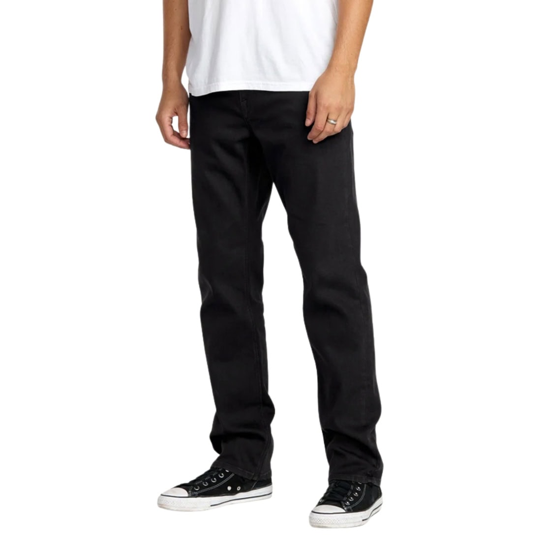 Volcom V Ent Pennywise Denim Jeans - Black On Black - Mens Regular/Straight Denim Jeans by Volcom