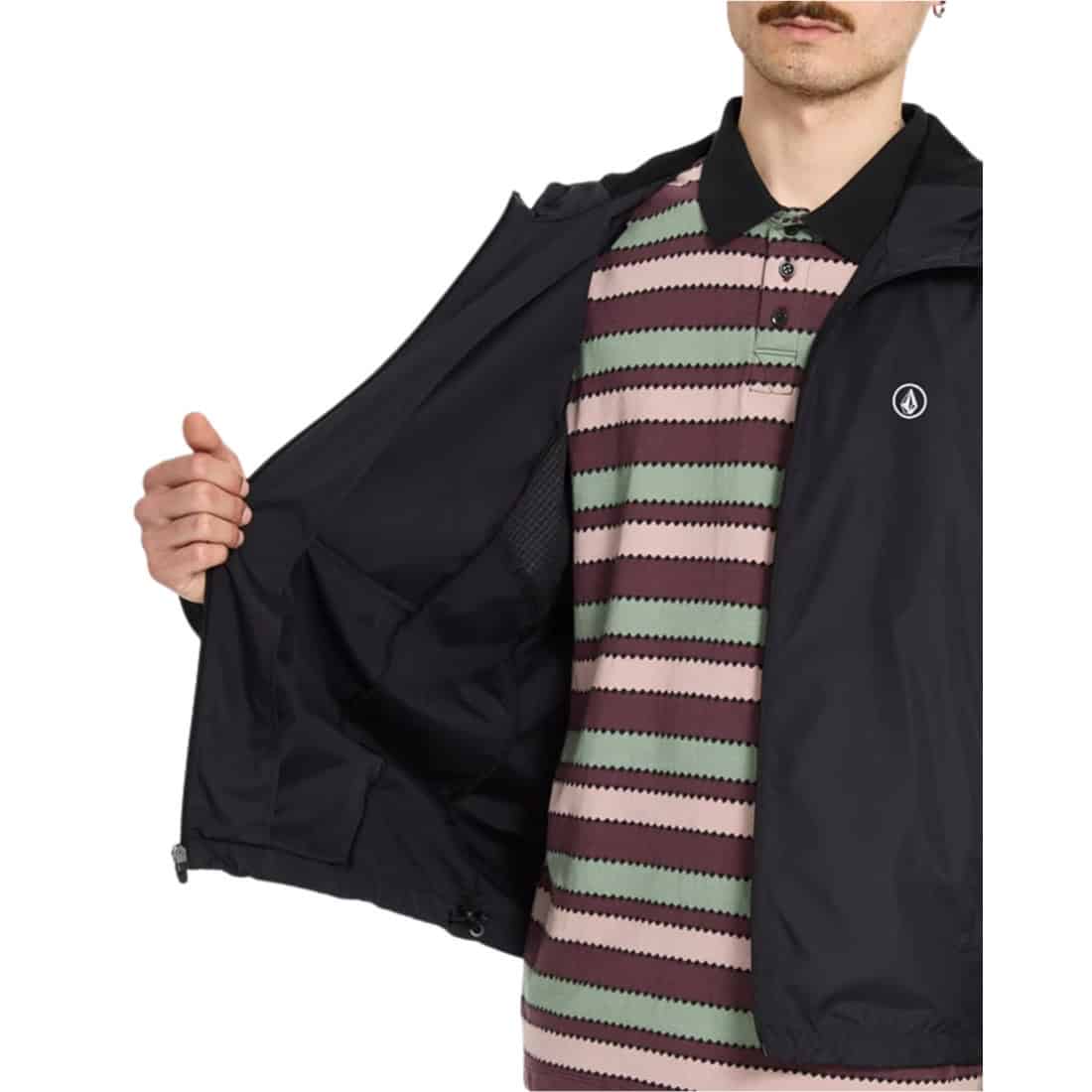 Volcom Wavern Jacket - New Black - Mens Windbreaker/Rain Jacket by Volcom