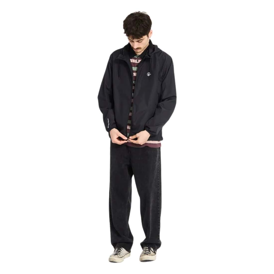 Volcom Wavern Jacket - New Black - Mens Windbreaker/Rain Jacket by Volcom