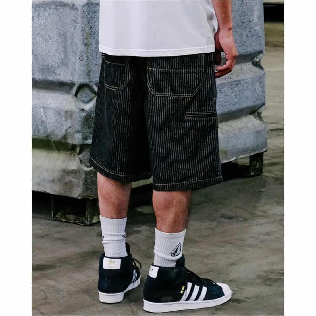 Volcom Work Dialed Short - Black Stripe - Mens Denim Shorts by Volcom