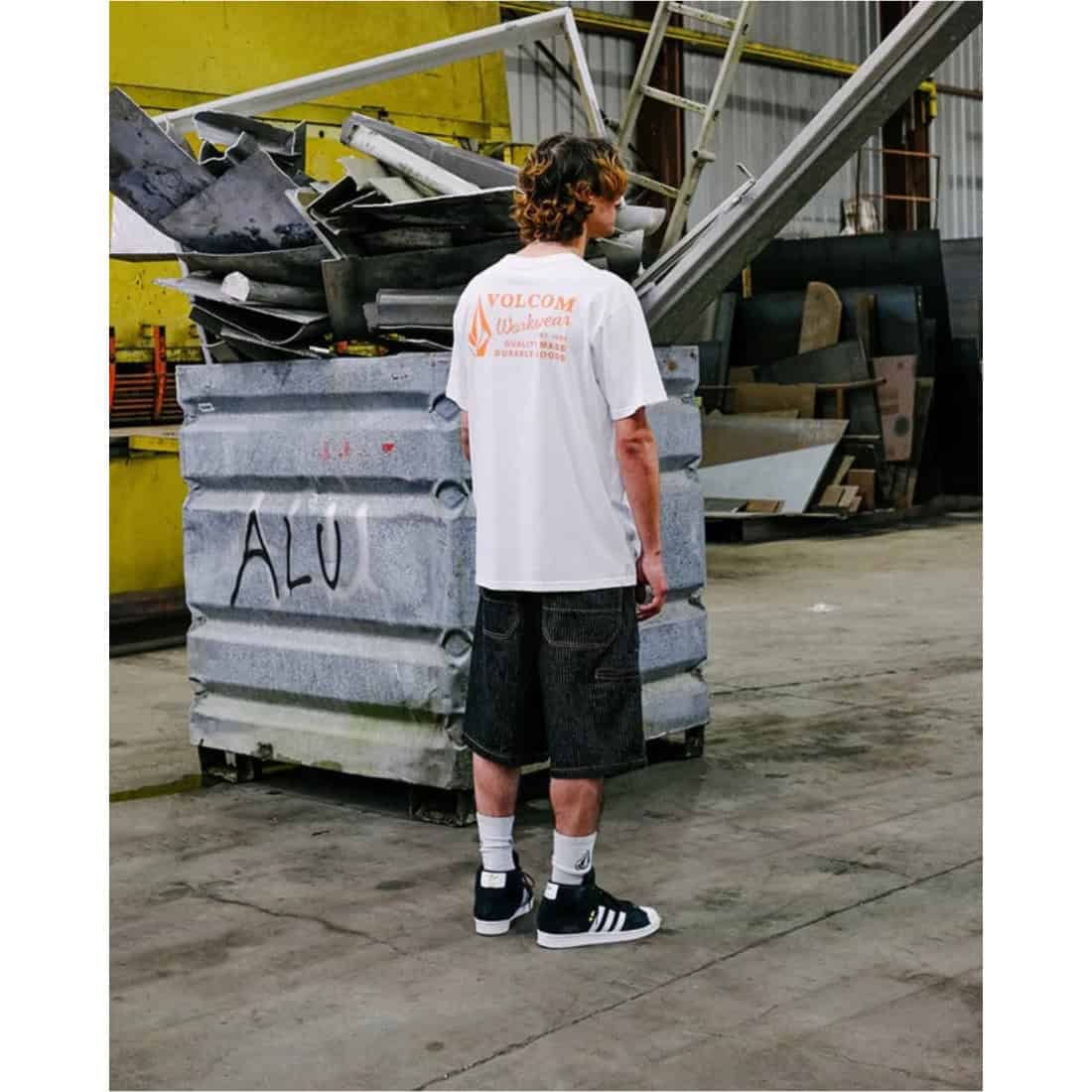 Volcom Work Dialed Short - Black Stripe - Mens Denim Shorts by Volcom