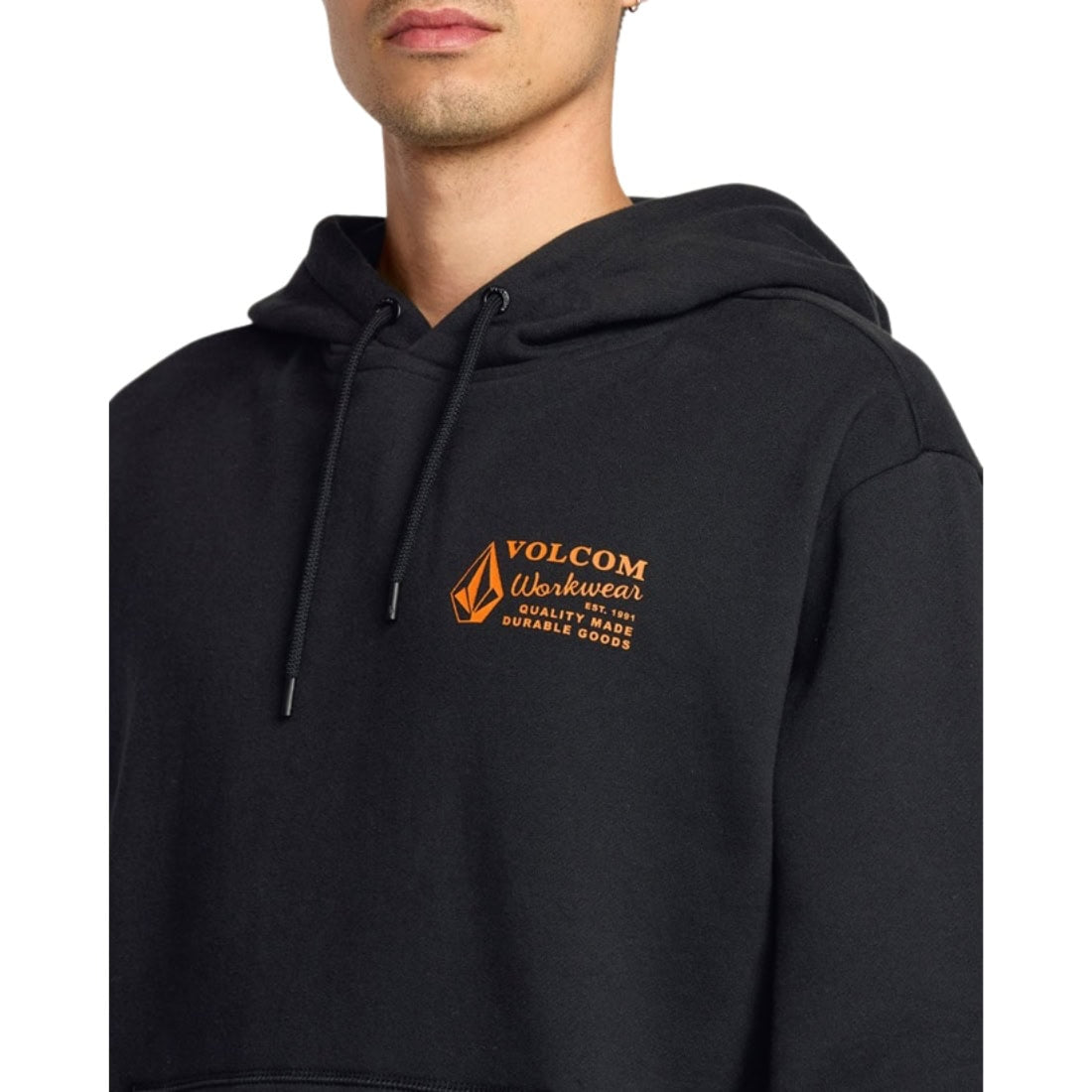 Volcom Workwear Pullover Hoodie - Black - Mens Pullover Hoodie by Volcom
