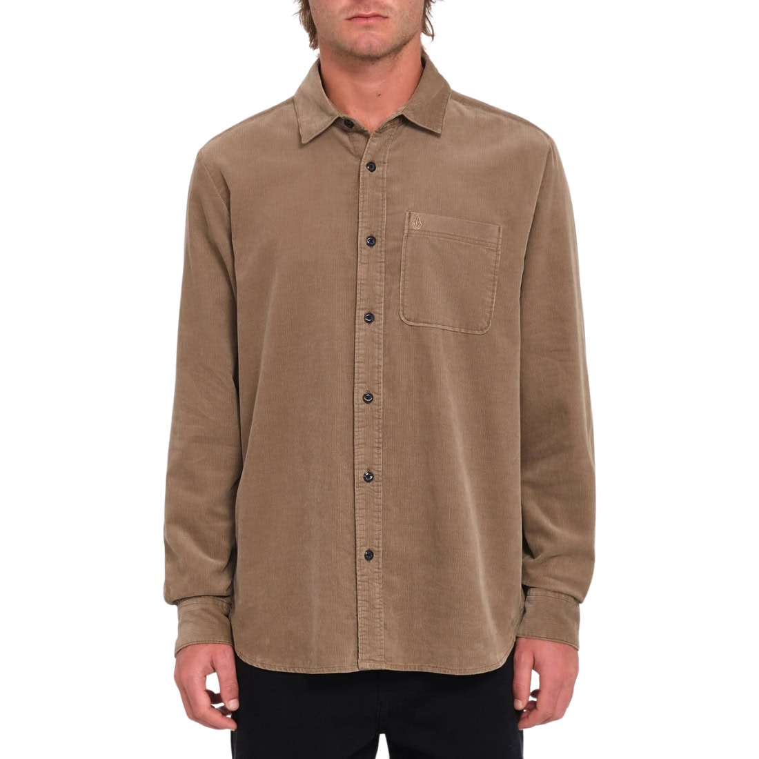 Volcom Zander Longsleeve Shirt - Teak - Mens Casual Shirt by Volcom