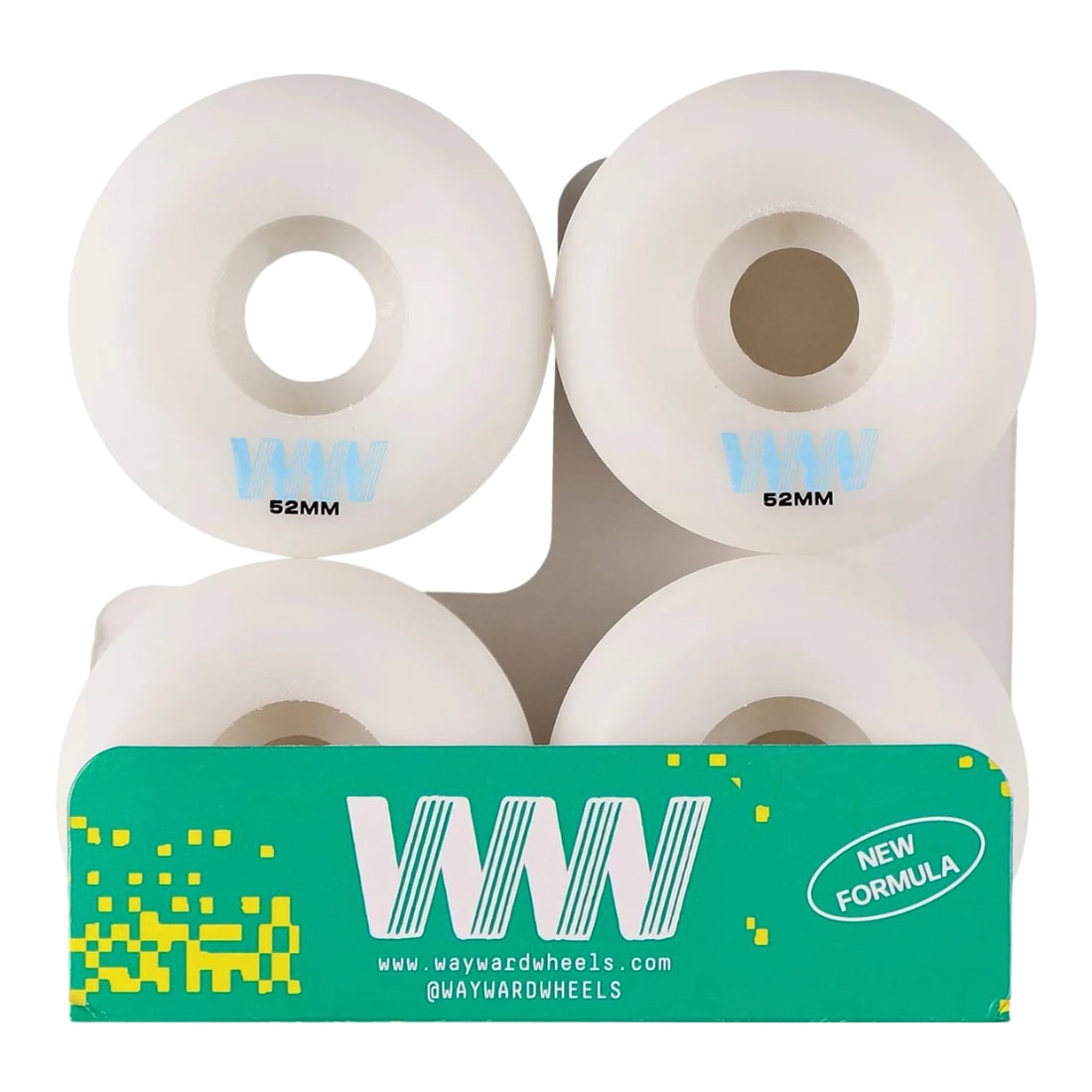 Wayward Wheels 52mm Najera Funnel Pro Skateboard Wheels - White - Skateboard Wheels by Wayward Wheels 52mm