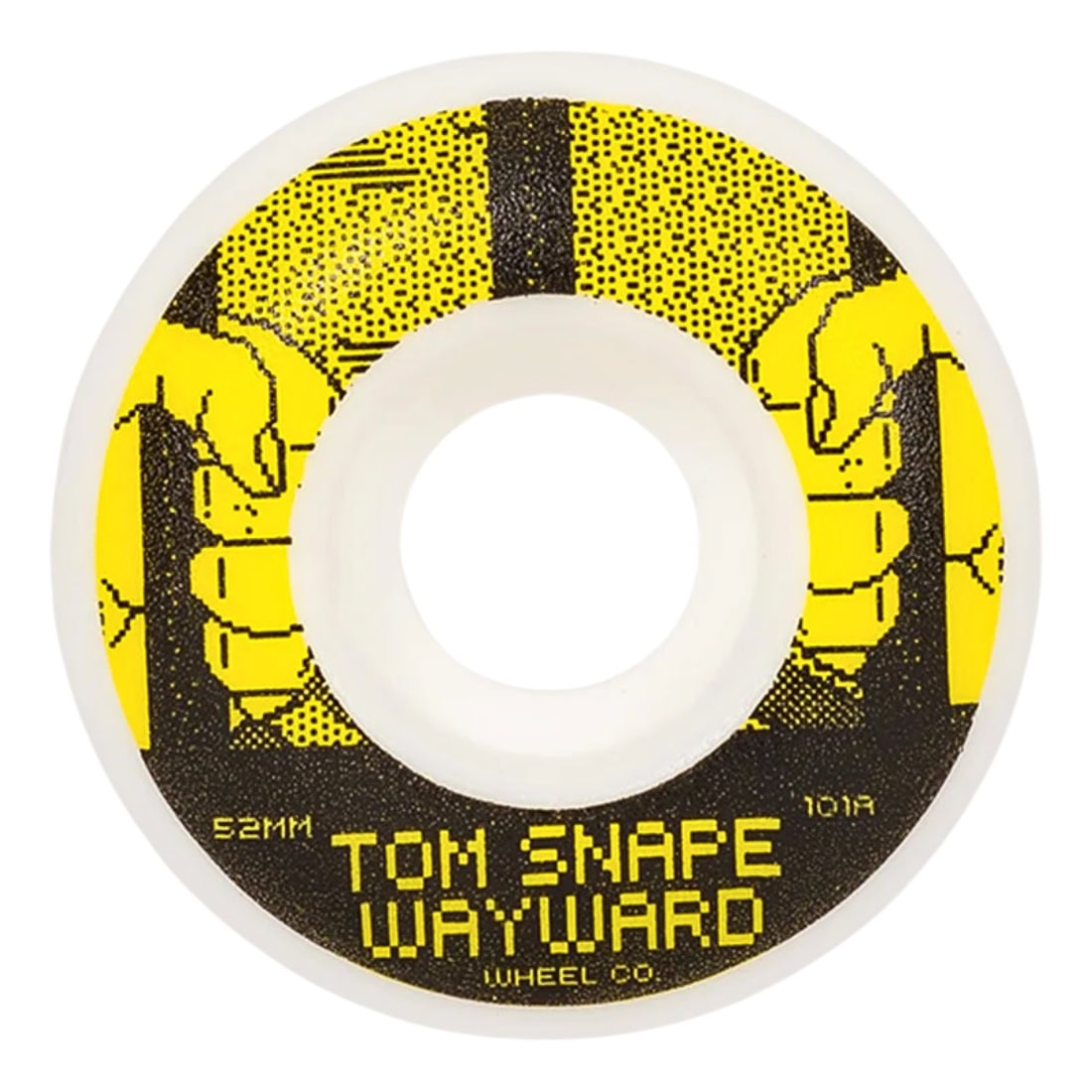 Wayward Wheels 52mm Tom Snape Classic Pro Wheels - White Yellow - Skateboard Wheels by Wayward Wheels 52mm