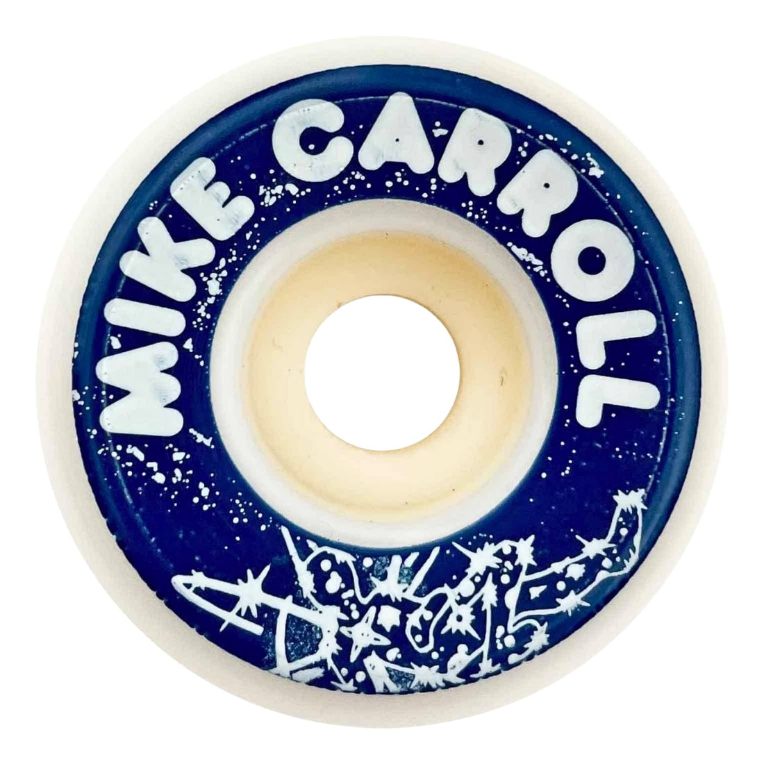 Wayward Wheels 53mm Mike Carroll Funnel Pro Wheels - White Blue - Skateboard Wheels by Wayward Wheels 53mm