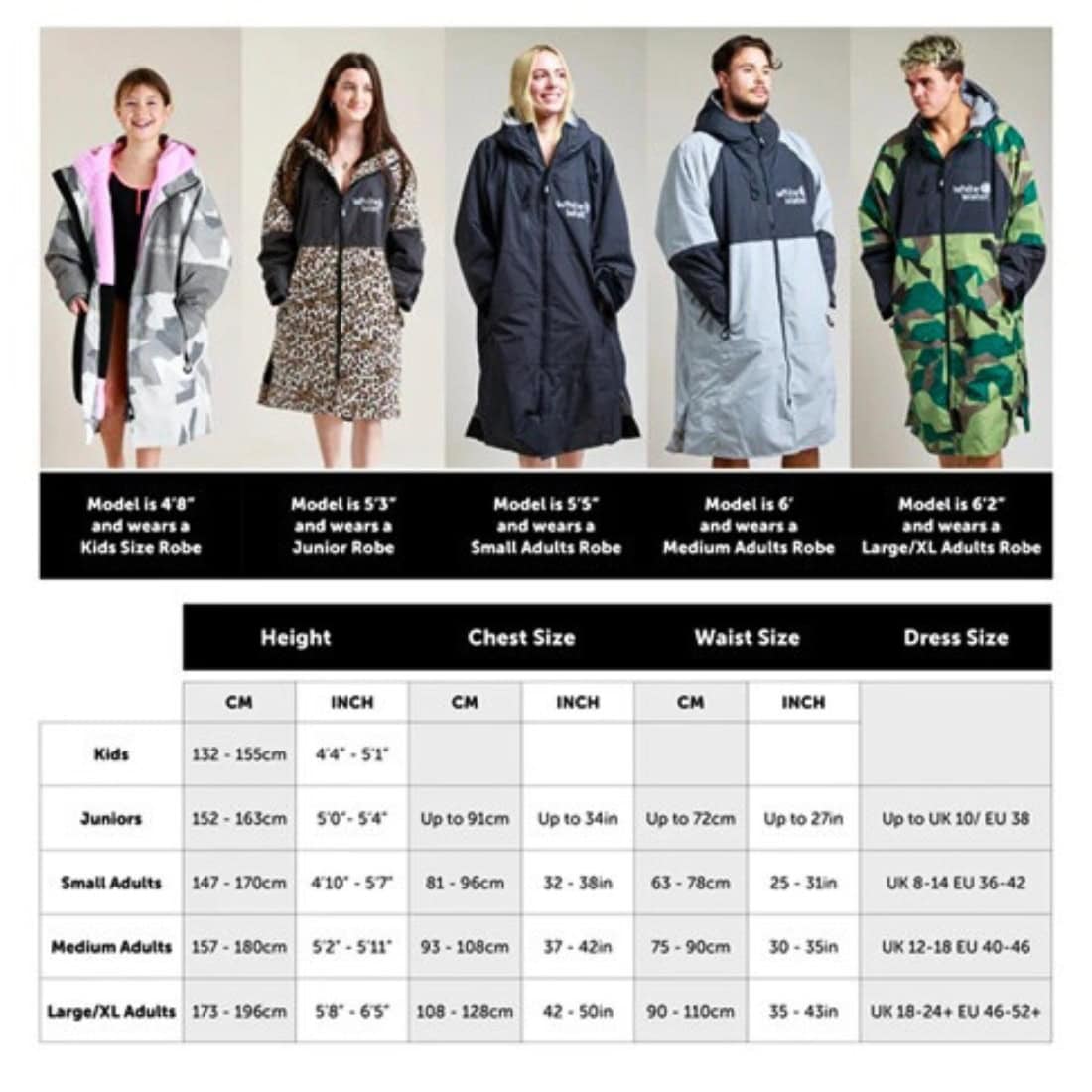 White Water Adults Hard Shell Change Robe - Zebra Print/Blue Lining - Changing Robe Poncho Towel by White Water