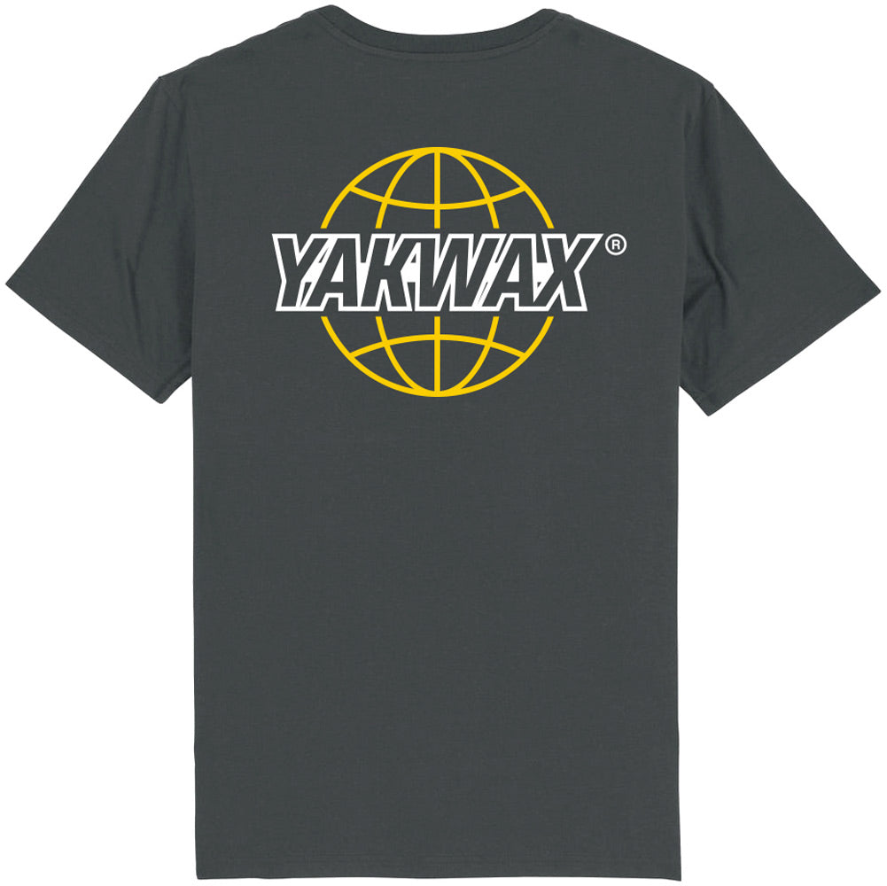 Yakwax Worldwide T-Shirt - Gunmetal/Gold - Mens Graphic T-Shirt by Yakwax