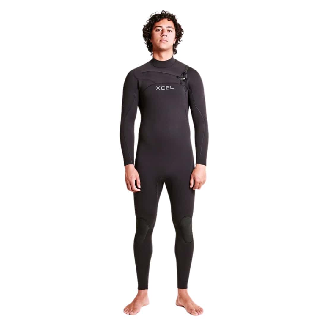 Xcel 3/2mm Comp+ Chest Zip Wetsuit 2025 - Black - Mens Full Length Wetsuit by Xcel