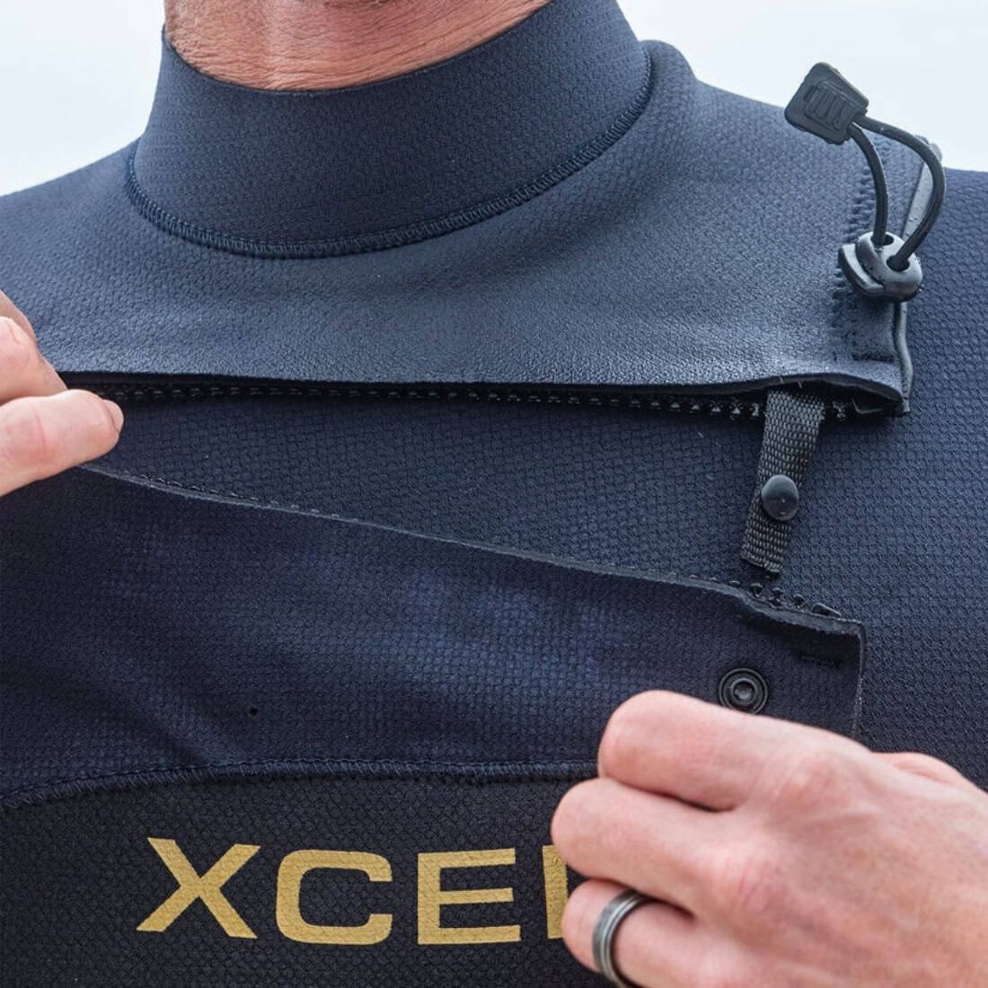 Xcel 3/2mm Comp+ Chest Zip Wetsuit 2025 - Black/Blue Nights - Mens Full Length Wetsuit by Xcel