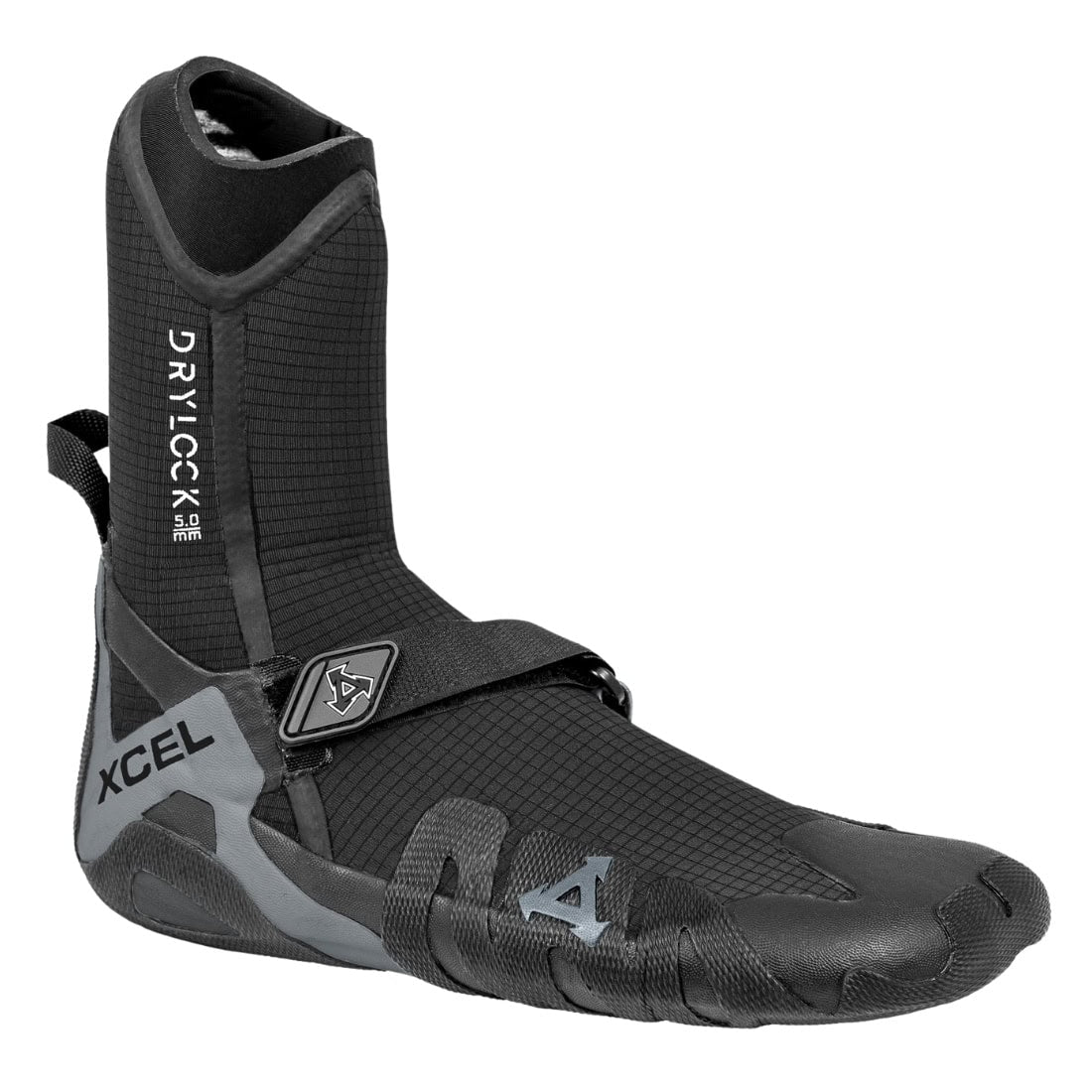 Xcel 5mm Drylock Round Toe Wetsuit Boots - Black Grey - Split Toe Wetsuit Boots by Xcel 8 UK