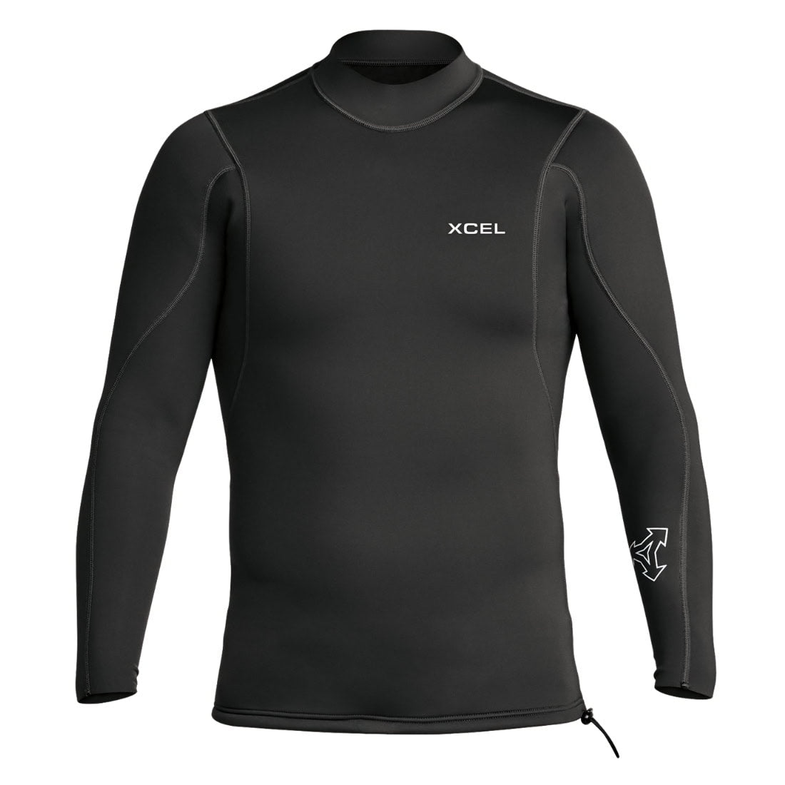 Xcel Mens 2/1mm Longsleeve Wetsuit Top - Black - Mens Wetsuit Top/Jacket by Xcel