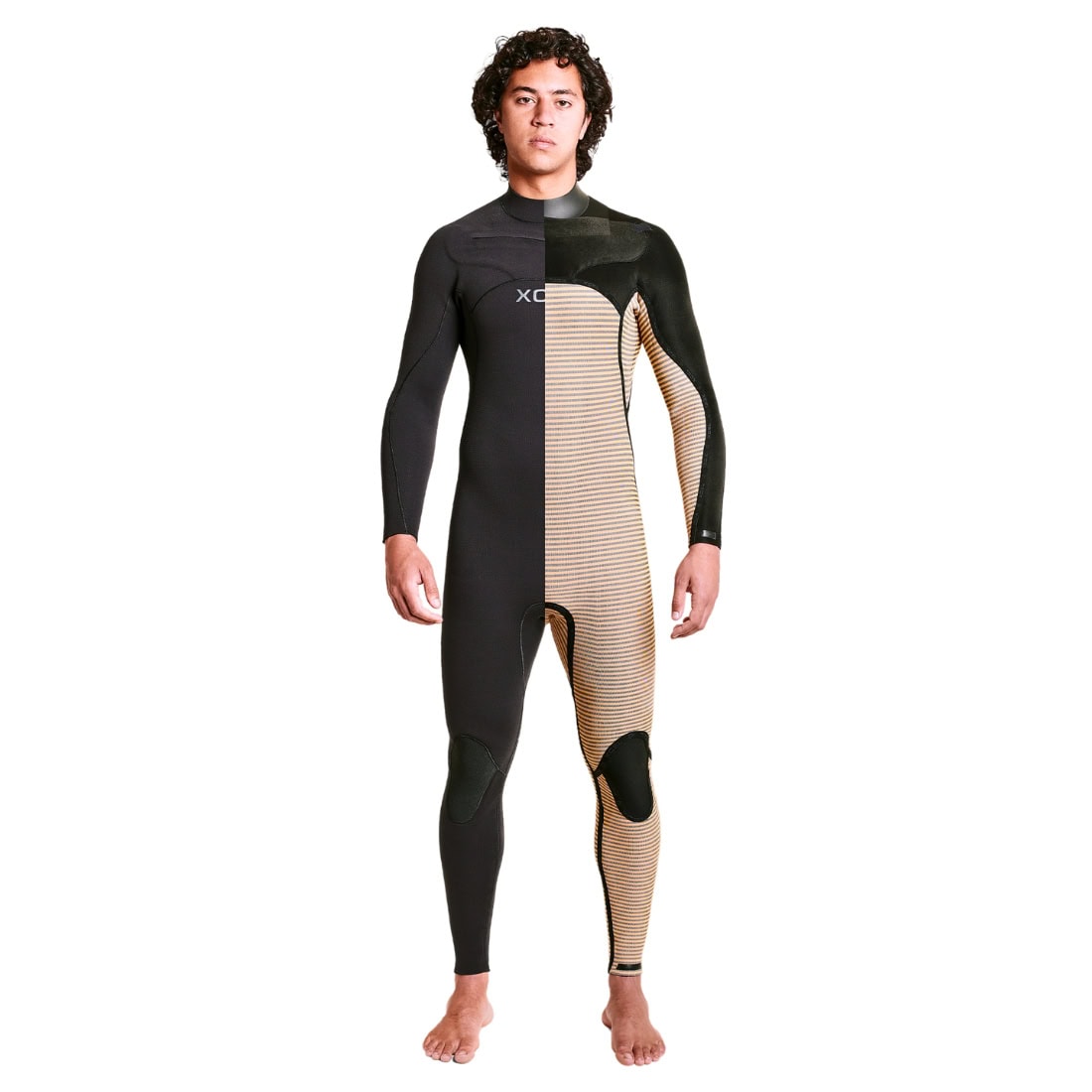 Xcel Mens 5/4mm Comp+ Chest Zip Wetsuit - Black - Mens Full Length Wetsuit by Xcel