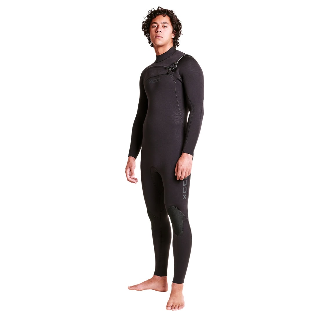 Xcel Mens 5/4mm Comp+ Chest Zip Wetsuit - Black - Mens Full Length Wetsuit by Xcel