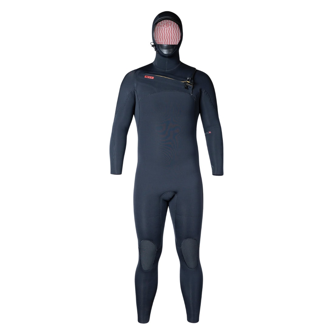 Xcel Mens 5/4mm Infiniti Hooded Chest Zip Wetsuit - Black - Mens Full Length Wetsuit by Xcel