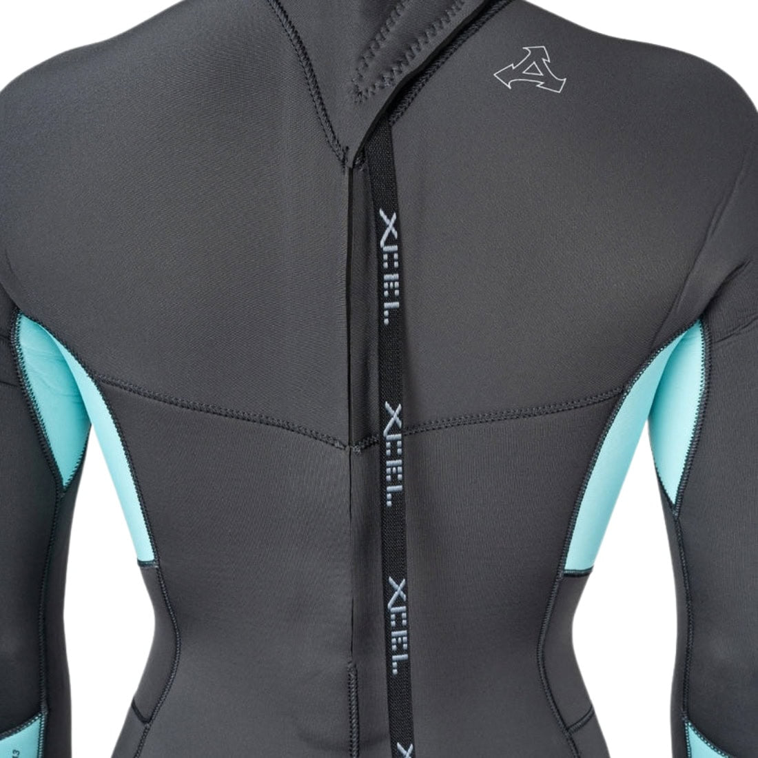 Xcel Womens 3/2mm Axis Back Zip Fullsuit Wetsuit - Graphite/Glacier Blue - Womens Full Length Wetsuit by Xcel