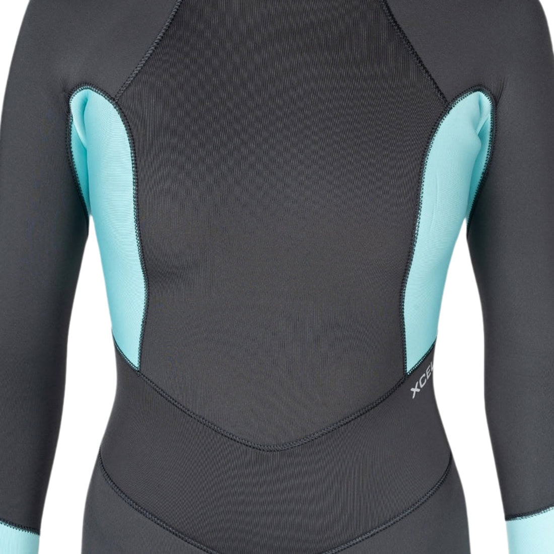 Xcel Womens 3/2mm Axis Back Zip Fullsuit Wetsuit - Graphite/Glacier Blue - Womens Full Length Wetsuit by Xcel