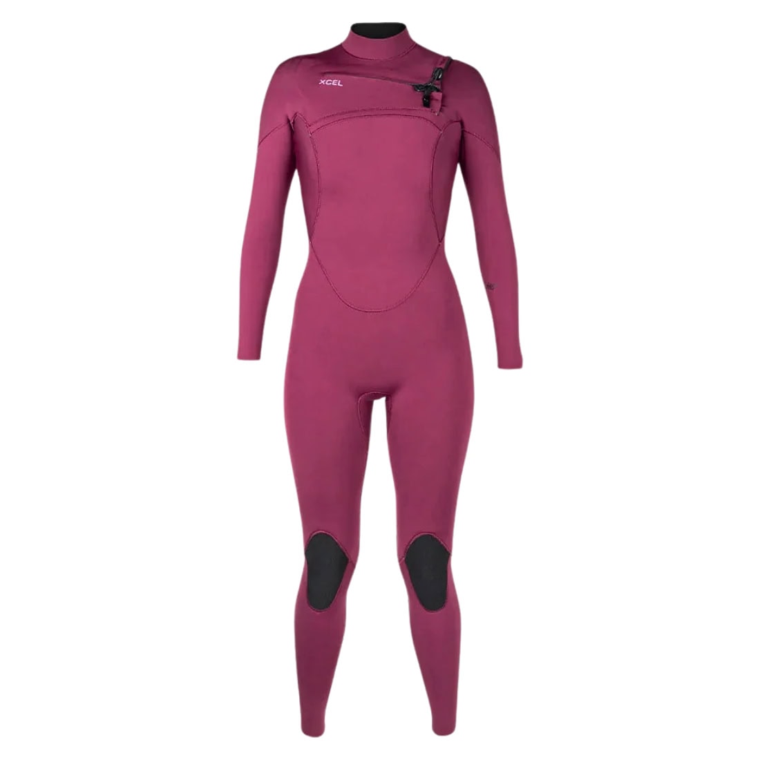 Xcel Womens 3/2mm Comp Chest Zip Fullsuit Wetsuit - Plum - Womens Full Length Wetsuit by Xcel