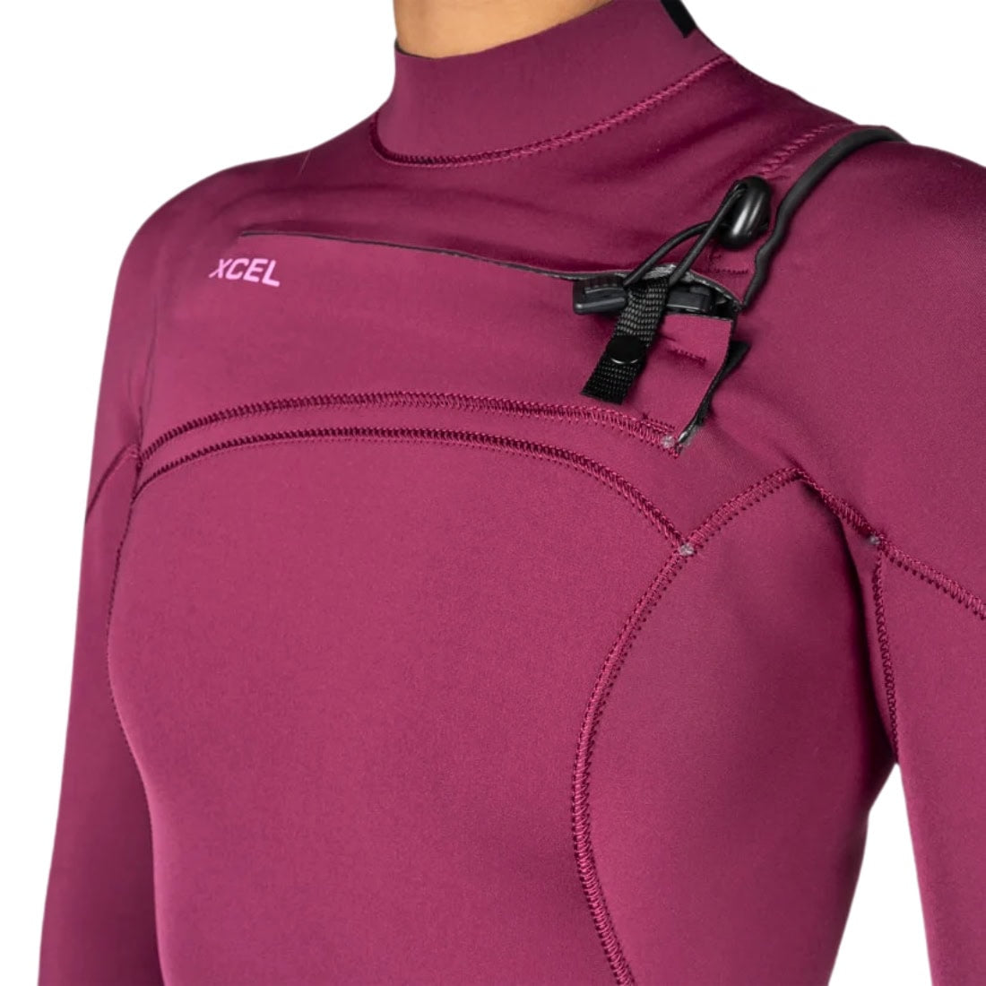 Xcel Womens 3/2mm Comp Chest Zip Fullsuit Wetsuit - Plum - Womens Full Length Wetsuit by Xcel